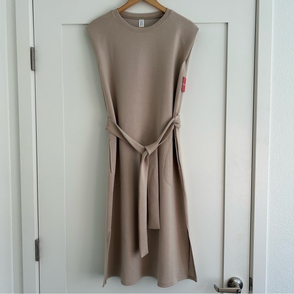 SPANX Tan Sleeveless Sheath Dress Midi - Picture 2 of 16
